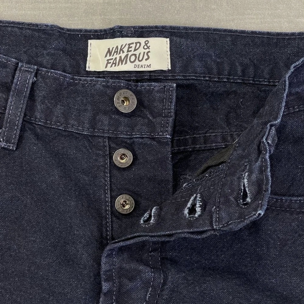 Naked & Famous Jeans‎ Mens 31x30 SKINNY GUY Indigo Tradition Canvas Denim Dark